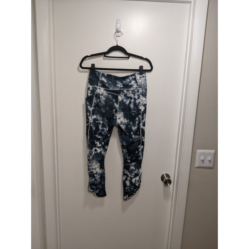 Fabletics Oasis High Rise Tie Dye Leggings Teal Turquoise Size Large - Picture 8 of 12
